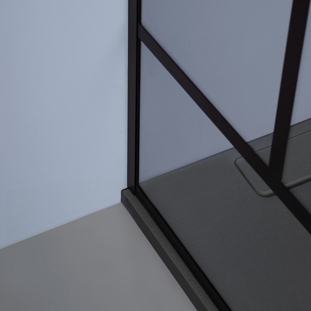 Doccia walk in 100 cm cristallo nero