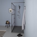 Doccia walk in 100 cm cristallo nero