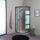 Box doccia semicircolare 80x80 cristallo nero
