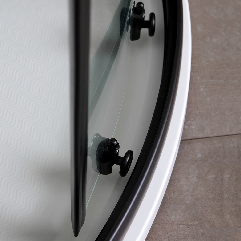 Box doccia semicircolare 80x80 cristallo nero