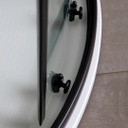 Box doccia semicircolare 80x80 cristallo nero