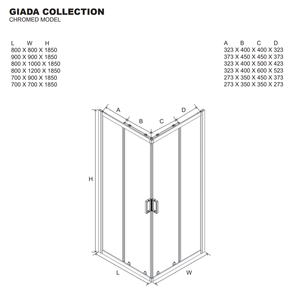 Box doccia 80x100 cristallo opaco