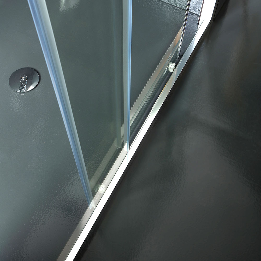 Porta doccia nicchia 110 cm cristallo trasparente