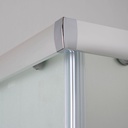 Cabina doccia 90 x 90 cm vetro satinato