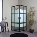 Cabina doccia rettangolare 70x100 nera