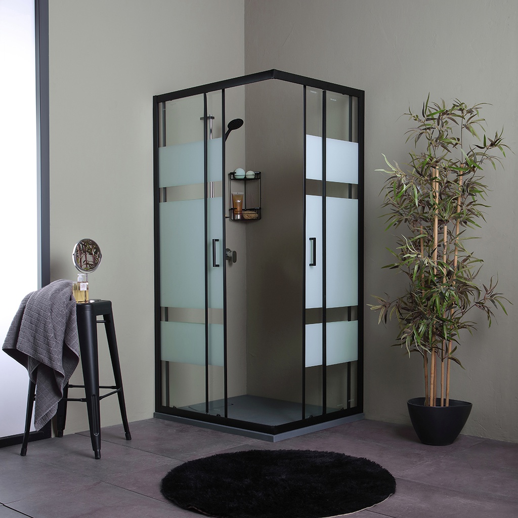 Cabina doccia rettangolare 70x100 nera