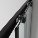 Box doccia 80x100 h190 profilo nero opaco