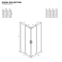 Box doccia rettangolare 80x120 cristallo opaco