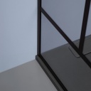 Box doccia walk in 110 cm cristallo trasparente telaio nero