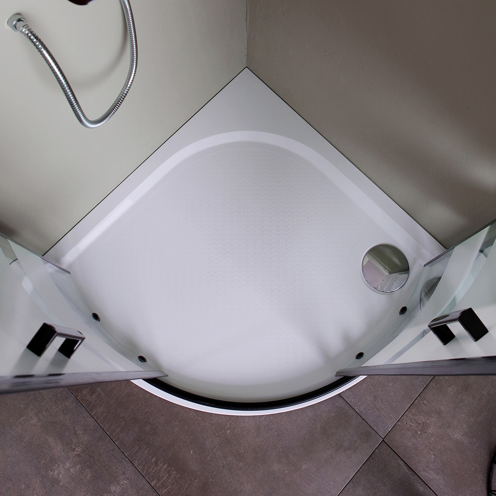 Box doccia angolare 90x90 profili neri