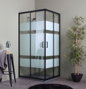 Box doccia 80x120 telaio nero opaco