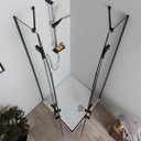 Box doccia nero opaco 70x70 con ante battenti