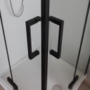 Box doccia nero opaco 70x70 con ante battenti