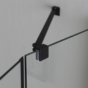 Box doccia nero opaco 70x70 con ante battenti