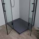 Cabina doccia nera 90x70 vetro trasparente