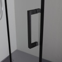 Cabina doccia nera 90x70 vetro trasparente