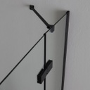 Cabina doccia nera 90x70 vetro trasparente