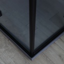 Cabina doccia nera 90x70 vetro trasparente