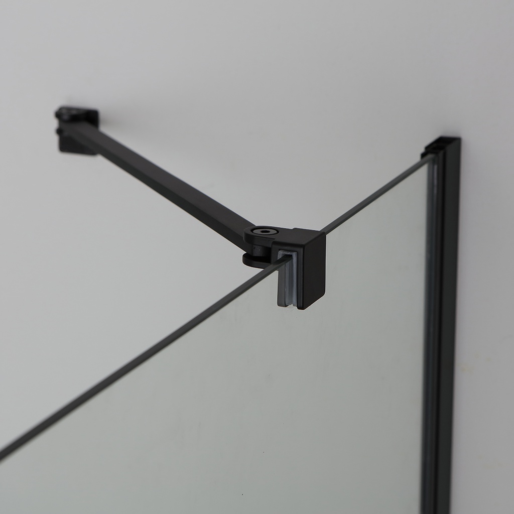 Cabina doccia nera 90x70 vetro trasparente