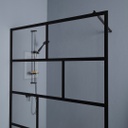 Parete doccia 140 cm trasparente nera
