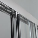 Porta nicchia doccia 90 cm tre ante trasparenti
