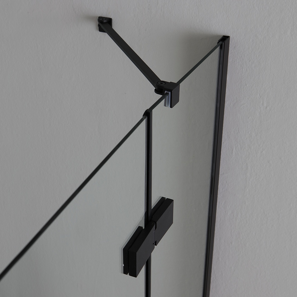 Box doccia 120x80 nero doppia porta battente