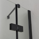 Box doccia semicircolare 90x90 apertura battente nero