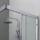 Box doccia 90x120 design moderno con profilo piatto