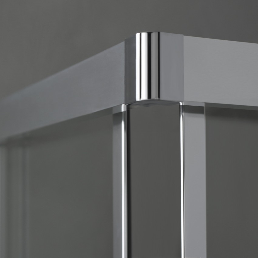Box doccia 90x120 design moderno con profilo piatto
