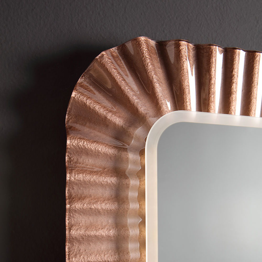 Specchio a led bronzo 94x68 cm