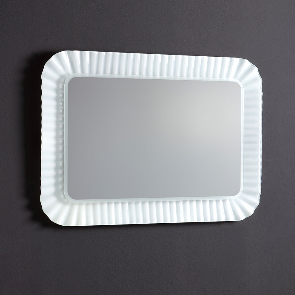 Specchio con cornice in vetro fuso 94x68