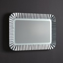 Specchio con cornice in vetro argento 94x68