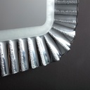 Specchio con cornice in vetro argento 94x68