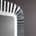 Specchio con cornice in vetro argento 94x68