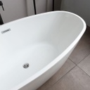 Vasca da bagno centro stanza in acrilico bianco