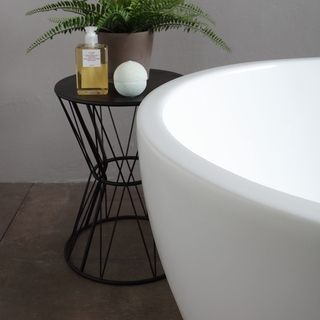 Vasca da bagno centro stanza in acrilico bianco
