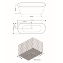 Vasca da bagno 180 cm bianca