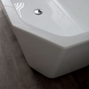 Vasca freestanding ottagonale in acrilico bianco
