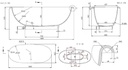 Vasca da bagno freestanding moderna