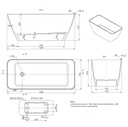 Vasca da bagno freestanding in marmo ricomposto