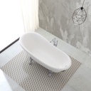 Vasca freestanding stile classico con piedini argento