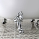 Vasca freestanding stile classico con piedini argento