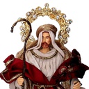 Presepe bordeaux con re magi 25,4 cm