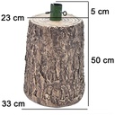 Base tronco scura Ø33xH50+5 cm