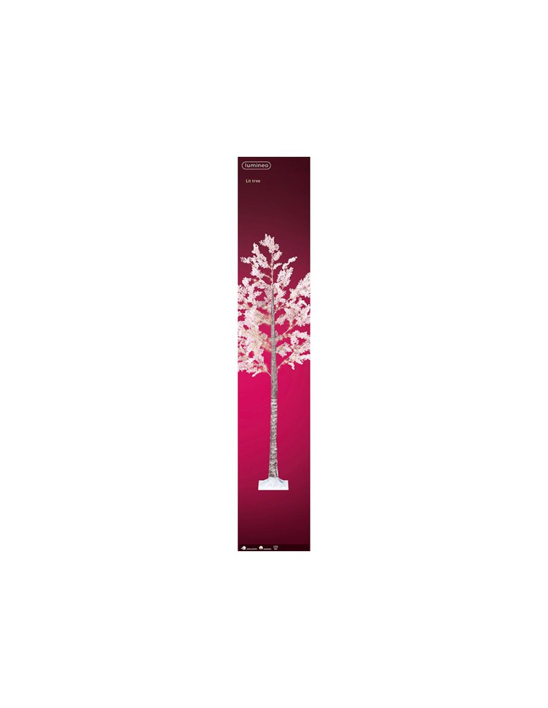 Albero micro led fiori rosa 210 cm