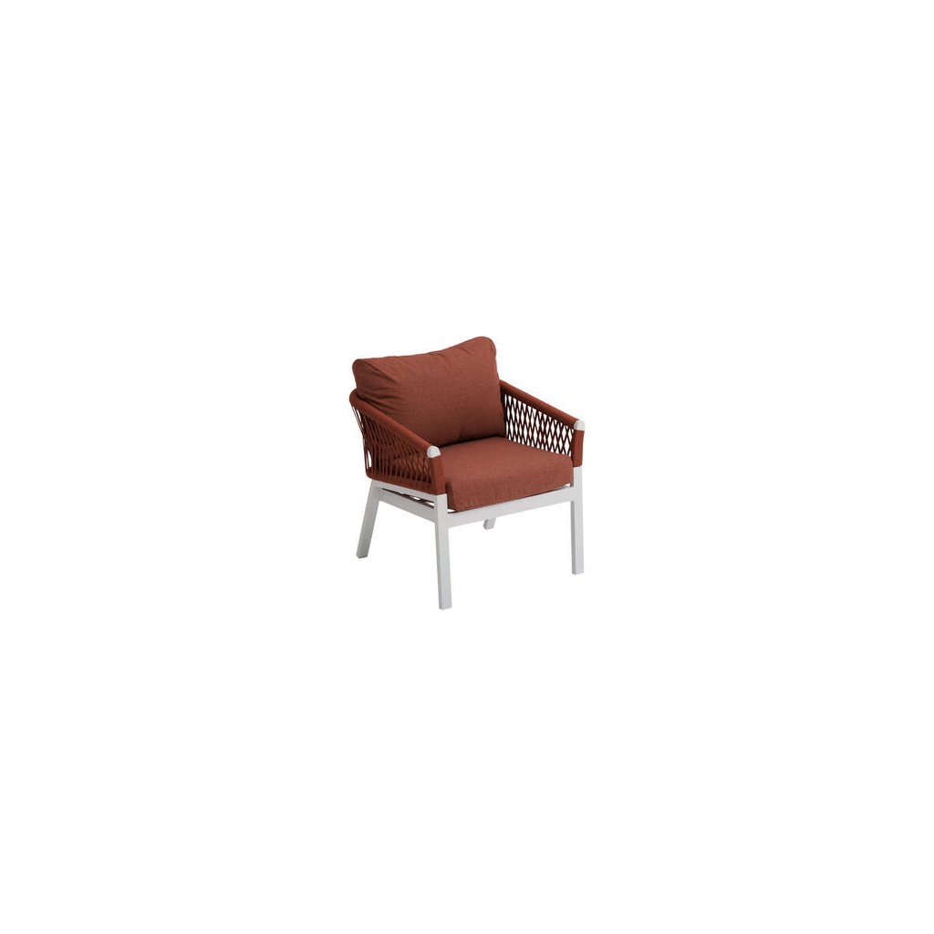 Salotto Oriengo 5p mattone/bianco