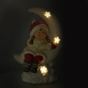 Bambina plastica luna led bianco cm36,5x21h52