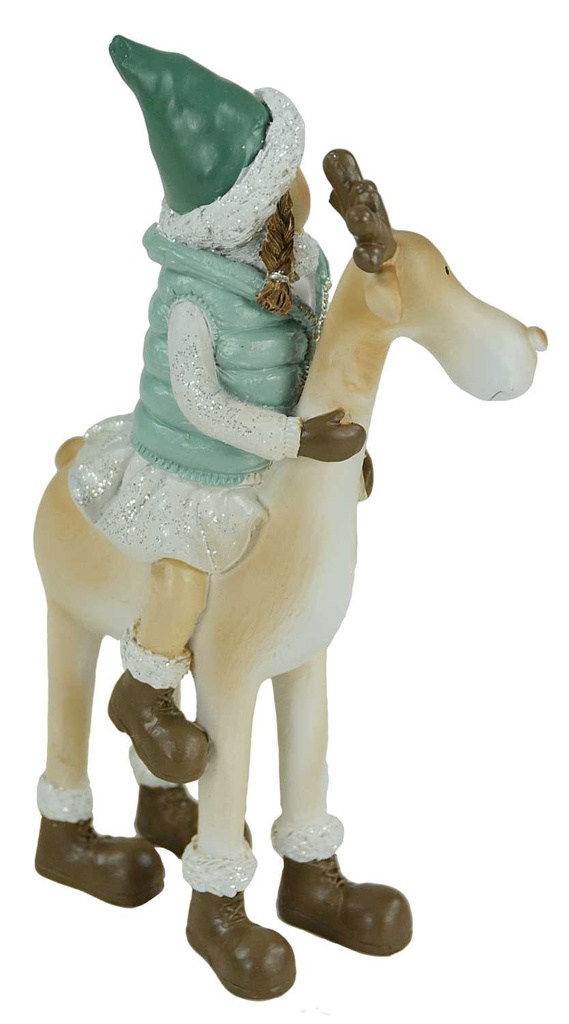 Bambina su renna nco-6002 cm. 10,5 x 8 h 19,5