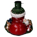 Base albero resina babbo natale rosso cm 36x38h38