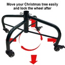 Base albero solo base metallo nero con ruote cm60